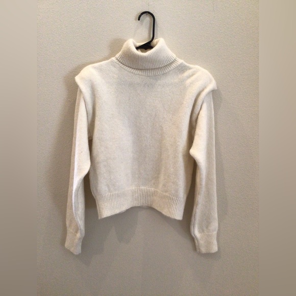 Mango Sweaters - Mango Cream Turtleneck Sweater